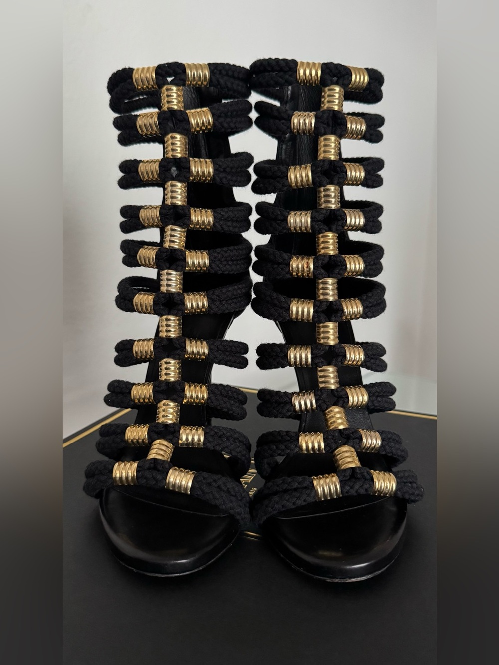 BALMAIN X H&M Sandal Boots w/Box Size 6/EUR 37